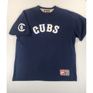 Vintage Nike Cooperstown Collection Chicago Cubs T-Shirt Men XL Navy Blue MLB 04